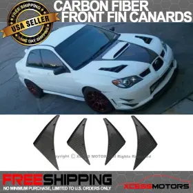 Xcessmotors 848524088537 Universal Front Bumper Lip Fin Spoiler Canards Splitters Carbon Fiber Hydro Dip