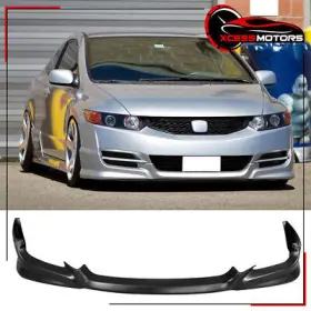 9592 Xcessmotors Fits 09-11 Honda Civic Coupe Hf-p Style Front Bumper Lip Spoiler Splitterpu