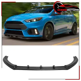 Xcs-blf-ffocrs16t-pu Xcessmotors Fits 16-18 Ford Focus Rs Front Bumper Lip Chin Spoiler Protector Unpainted Pu