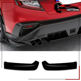Xcs-blrs-swrx22sti-gbk Xcessmotors Fits 22-25 Subaru Wrx Sti Style Rear Bumper Side Corner Aprons Spats Gloss Black