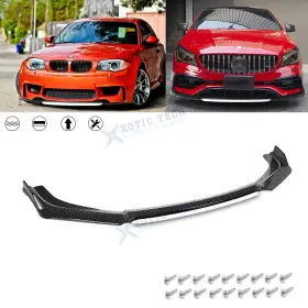 Ua002cfw Xotic Tech Bumper Add-on Winglet Diffuser Splitter Lip Carbon Black &white Body Kit For Kia