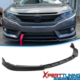 Xpt-blf-hc19ik3p-mba Xpert-tuning Fits 19-21 Honda Civic Front Bumper Lip Spoiler 3pc Chin Splitter Pp Matte Black