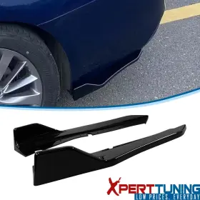 Xpt-blrs-iq5018ik-gbk Xpert-tuning Fits 18-24 Infiniti Q50 Rear Bumper Side Corner Splitter Aprons Gloss Black Pp