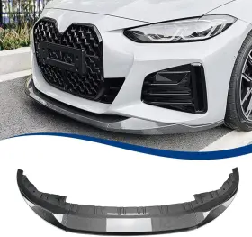 Qj-4er Xphazz Fits 2021-2024 Bmw 4 Series G26 M440i I4 M50 4-door Front Bumper Lip Carbon Look