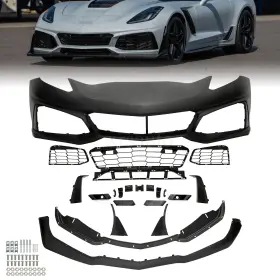 2123940 Xrsauto For Chevy Corvette C7 Front Bumper Cover Zr1 Style With Grille Splitter 2014-2019