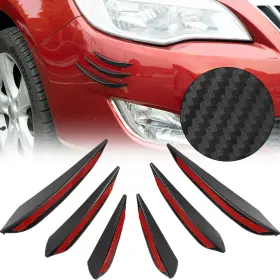 18i06528-cfebus Xukey Front Bumper Lip Splitter Canards Carbon Fiber Body Spoiler Fins Refit 6pc Car