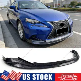 Xyberautoparts012783-c Xyberautoparts For 2014-2016 Lexus Is250 Is350 F-sport Front Bumper Splitter Lip Carbon Look