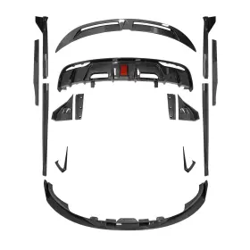 Kt-tslm3-023-3 Yangshuai-0 For 24-25 Tesla Model 3 Bodykits Carbon With Led Diffuser Splitter Side Skirts Wing