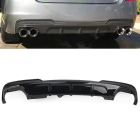 Yeahmotousa 612074123044 Rear Bumper Diffuser Exhausts Lip Black For Bmw 5 Series F10 M Sport 2011-16 Yh