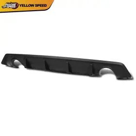 Yel682637 Yellowspeed Black Dual Exhaust Rear Bumper Diffuser Fit For 2016-2021 Honda Civic 4dr Sedan
