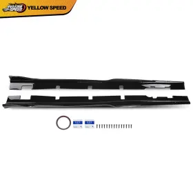 Yew82158 Yellowspeed Side Skirts Panel Splitter Fit For Dodge Charger 2015-2023 Glossy Black Widebody
