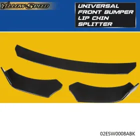 Yew94650 Yellowspeed 3pcs Universal Front Bumper Lip Chin Spoiler Splitter Fit For Honda Bmw Audi