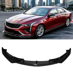 Yigrro 198073300773 Front Bumper Lip Fits 25-26 Cadillac Ct5 Luxury Trim Spoiler Carbon Fiber Style