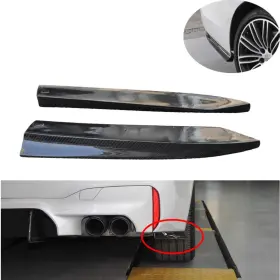 Yitan-2 G30d011 2xcarbon Fiber Rear Bumper Splitters Canards For 2018-2020 Bmw F90 M5 G30 M-tech
