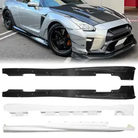 Ylt Auto R35 2012 For 2008-2023 Nissan Gt-r Carbon Fiber Side Frp Skirts Extension Kit Lip