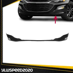 V-02bum457aabk Ylwspeed20 Fit For 2019 2020 2021 Chevy Malibu Front Bumper Lower Cover Lip Protector Black