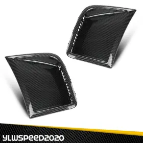 V-02bup1843acb Ylwspeed20 Fits 2008-2014 Subaru Wrx Sti 1 Pair Carbon Fiber Front Bumper Side Air Vents
