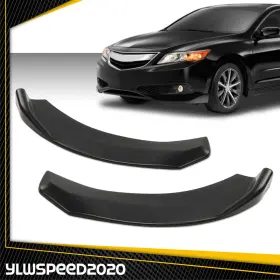 V-02esw0002abk Ylwspeed20 Pair Universal Winglet Black Type 2 Front Bumper Lip Spoiler Splitter Diffuser