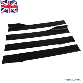 V-02eta0010abk Ylwspeed20 Universal Car Side Skirt Extension Rocker Panel Splitter Lip Fit For Most Us