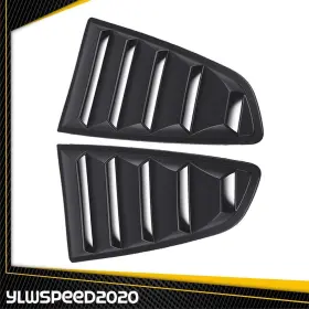 V-02etw1208abk Ylwspeed20 Fit For Ford 15-20 Mustang Gt V6 Black Quarter 1/4 Window Louver Scoop Cover Usa