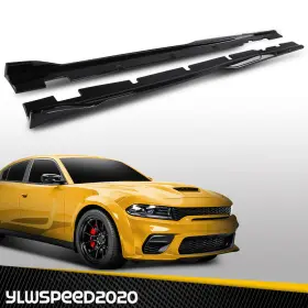 V-02rpa3737abb Ylwspeed20 Side Skirts Fit For 15-23 Dodge Charger Panel Splitter Glossy Black Widebody