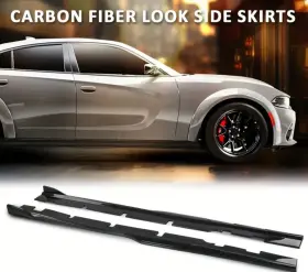 V-02rpa3737acb Ylwspeed20 Side Skirts Fit For 2015-2023 Dodge Charger Panel Splitter Carbon Fiber Black