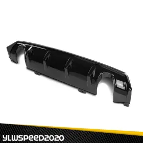 Yl090802 Ylwspeed20 Rear Bumper Lip Diffuser Splitter Spoiler Glossy Black Fit For 16-21 Honda Civic