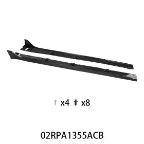Yl092405 Ylwspeed20 Type-r Style Black Side Skirt Extension Fits 2016-21 Honda Civic 4dr Sedan Fk8