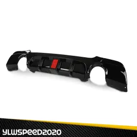 Yl102004 Ylwspeed20 Fit For 2007-2013 Bmw 3 Series E92 M Sport Gloss Rear Bumper Diffuser Lip Black