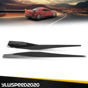 Yl2025080501 Ylwspeed20 Fits 20-23 Corvette C8 2d Side Skirts Extension Lip Rocker Panel Carbon Fiber