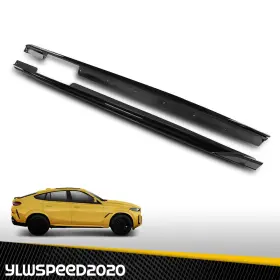 Yl2025092207 Ylwspeed20 Pp Rocker Panel Fits 20-25 Bmw G06 X6 M Sport Side Skirts Ikon Style Gloss Black