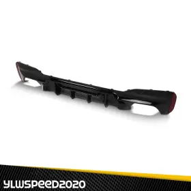 Yl2025092901 Ylwspeed20 Rear Bumper Diffuser Fits 17-23 Bmw G30 5 Series M Competition Style Gloss Black