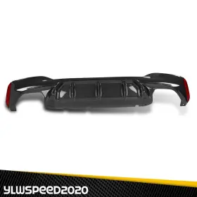 Ylwspeed20 Yl2025102007 Fits 17-23 Bmw G30 5 Series With M Sport Bumper M5 Style Rear Diffuser Carbon Look
