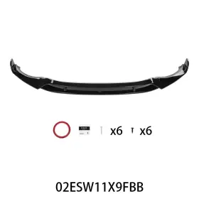 Ylw234802 Ylwspeed2000 Fit For 2018-2021 Bmw X3 X4 M-sport Style Front Bumper Splitter Lip Gloss Black