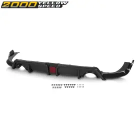 Ylw523645 Ylwspeed2000 Fit For 2016-2021 Honda Civic Carbon Fiber Look Rear Lip Diffuser Body Kit With Led