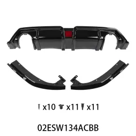 Ylw823681 Ylwspeed2000 Fit For 2016-2021 Honda Civic Carbon Rear Lip Diffuser Body Kit Led Light