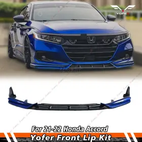 Ztt010777-still Yofer Design For 2021-2022 Honda Accord Still Night Pearl Blue Front Bumper Lip 2 Tone
