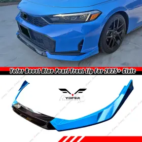 Luck010785-boost Yofer Boost Blue Black 2 Tone Front Bumper Lip Splitter For 2025 Up Honda Civic