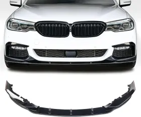 5s-fl-gb Youngercar 2017-2020 Bmw 5 Series G30 G38 530i 540i M Sport Front Bumper Lip Gloss Black
