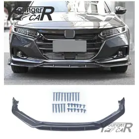 Yc-18accord-fl1-cf Youngercar For Honda Accord 2021 2022 V Style 4pcs Carbon Fiber Front Bumper Lip Splitter