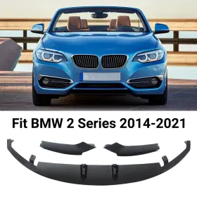 Yc-f22-fl-mb Youngercar 1pc Front Bumper Lip Spoiler Kit For 2014-2020 2021 Bmw 2 Series F22 Matte Black
