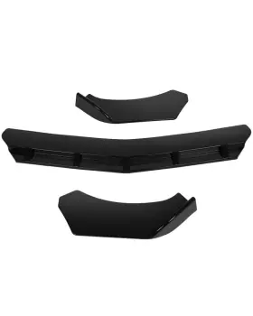 11254078 Zonemotive Universal Front Bumper Lip Body Kits Fit For Most Car Gloss Black Painted