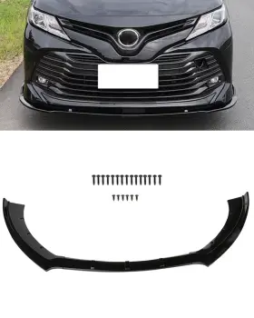 11254161 Zonemotive Front Bumper Lip For 2015-2017 Ford Mustang Plastic Glossy Black Painted