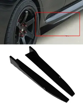 11254165 Zonemotive 31 Inch Universal Side Skirt Gloss Black Rocker Splitters Winglet Canard Diffuser