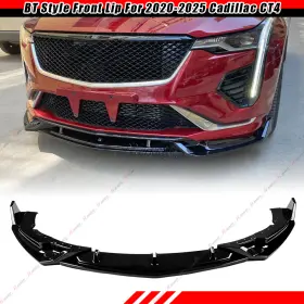 Ztt009354-gb Ztt For 20-25 Cadillac Ct4 Bt Style Gloss Blk Front Bumper Lip Spoiler Splitter 3pcs