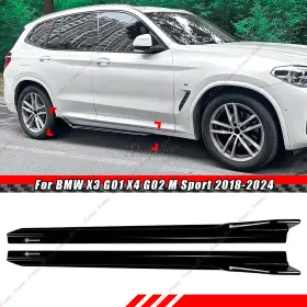 Ztt011129-gb Ztt For Bmw X3 G01 X4 G02 M Sport 2018-2024 Gloss Black Add-on Side Skirt Extension
