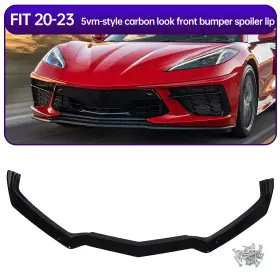 Cp-qc-0842 Zxmt For Chevy Corvette C8 2020-2023 5vm Style Carbon Fiber Front Bumper Lip Spoiler