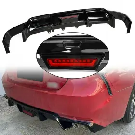 Tf-cp-ld-0095 Zxmt For 2018-2021 Toyota Camry Rear Bumper Lip Spoiler Lower Diffuser With Led Light