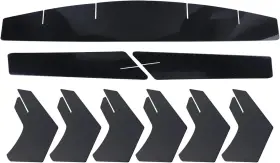 Hc009 Zzdsnj Rear Bumper Lip Diffuser For Ford Mustang 2015-2023 Glossy Black