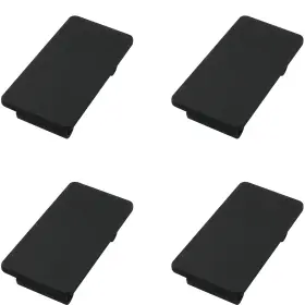 Rspbabs-48x24x12-4 Zzhxsm 4pcs Black Abs Rectangular Rocker Switch Panel 48x24x12mm - Blank Snap- Inch